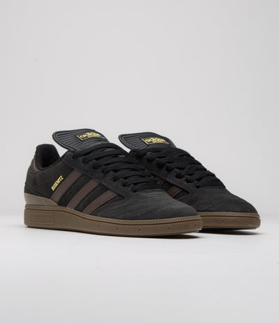Adidas Busenitz Shoes - Core Black / Brown / Gold Metallic