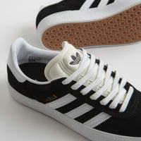 Adidas Gazelle Adv Shoes - Core Black / White / Gold Metallic thumbnail