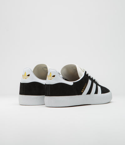 Adidas Gazelle Adv Shoes - Core Black / White / Gold Metallic