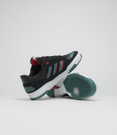 Adidas Tekkira Cup Shoes in Core Black and Preloved Teal / Better Scarlet