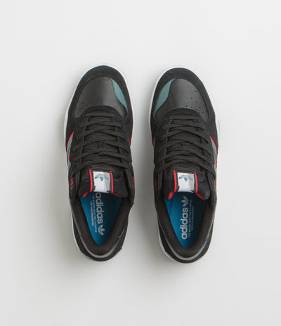 Adidas Tekkira Cup Shoes in Core Black and Preloved Teal / Better Scarlet