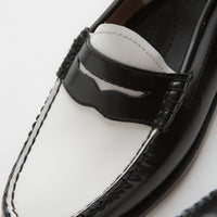 G.H. Bass Womens Weejun Penny Shoes in Black and White thumbnail