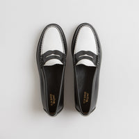 G.H. Bass Womens Weejun Penny Shoes in Black and White thumbnail