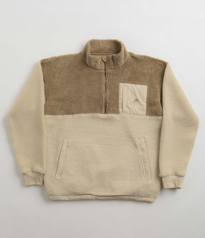 Magenta MTN 3/4 High Neck Fleece - Dark / Light Beige