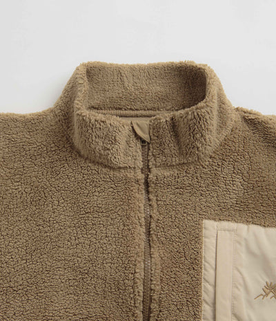 Magenta MTN 3/4 High Neck Fleece - Dark / Light Beige