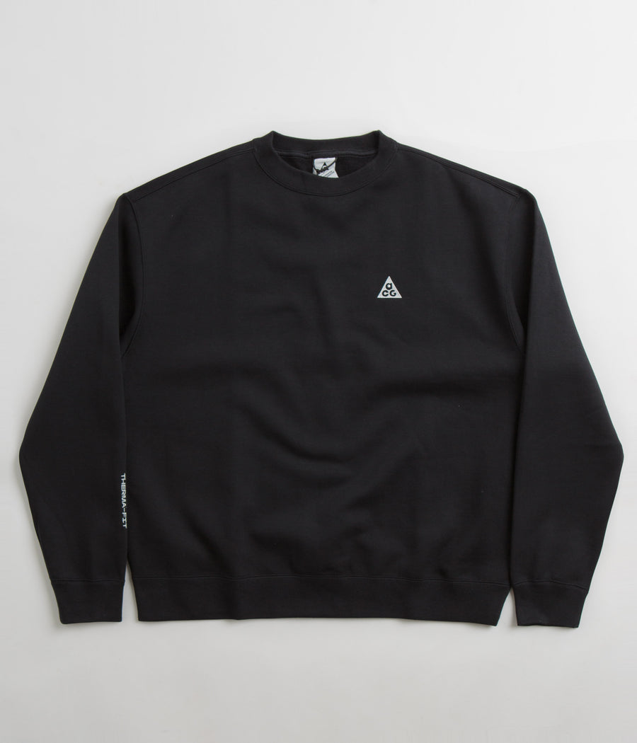Nike ACG Tuff Fleece Crewneck Sweatshirt - Black / Black / Summit White
