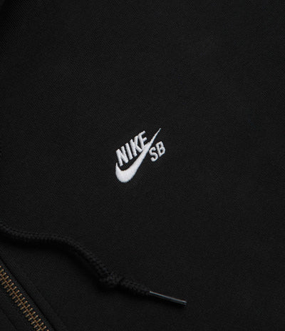 Nike SB Essential Logo Full Zip Hoodie in Black and White