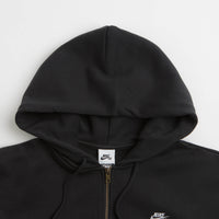 Nike SB Essential Logo Full Zip Hoodie in Black and White thumbnail