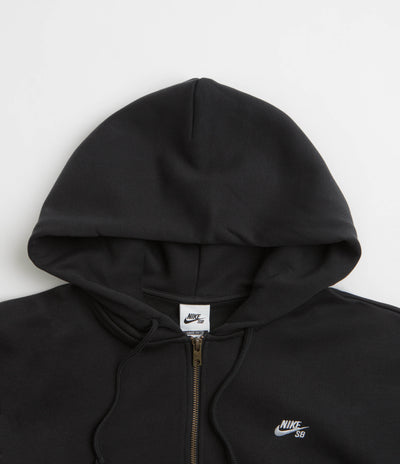 Nike SB Essential Logo Full Zip Hoodie in Black and White