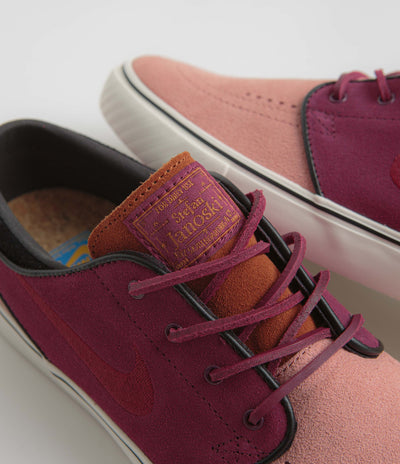 Nike SB Janoski OG+ Shoes - Red Stardust / Team Red - Rosewood