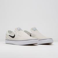 Nike SB Janoski+ Slip Shoes in Summit White and Black and Summit White - White thumbnail