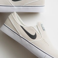 Nike SB Janoski+ Slip Shoes in Summit White and Black and Summit White - White thumbnail