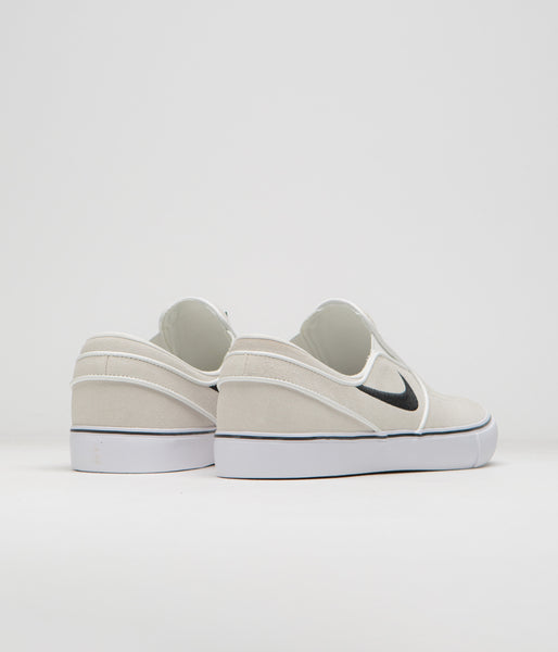 nike sb janoski summit white & black skate shoes