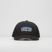 Patagonia P-6 Logo LoPro Trucker Cap - Black thumbnail