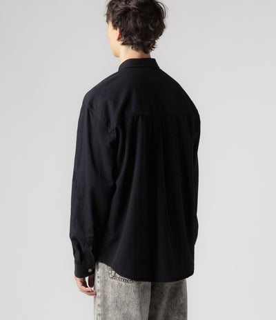 Polar Mitchell Herringbone Shirt - Black