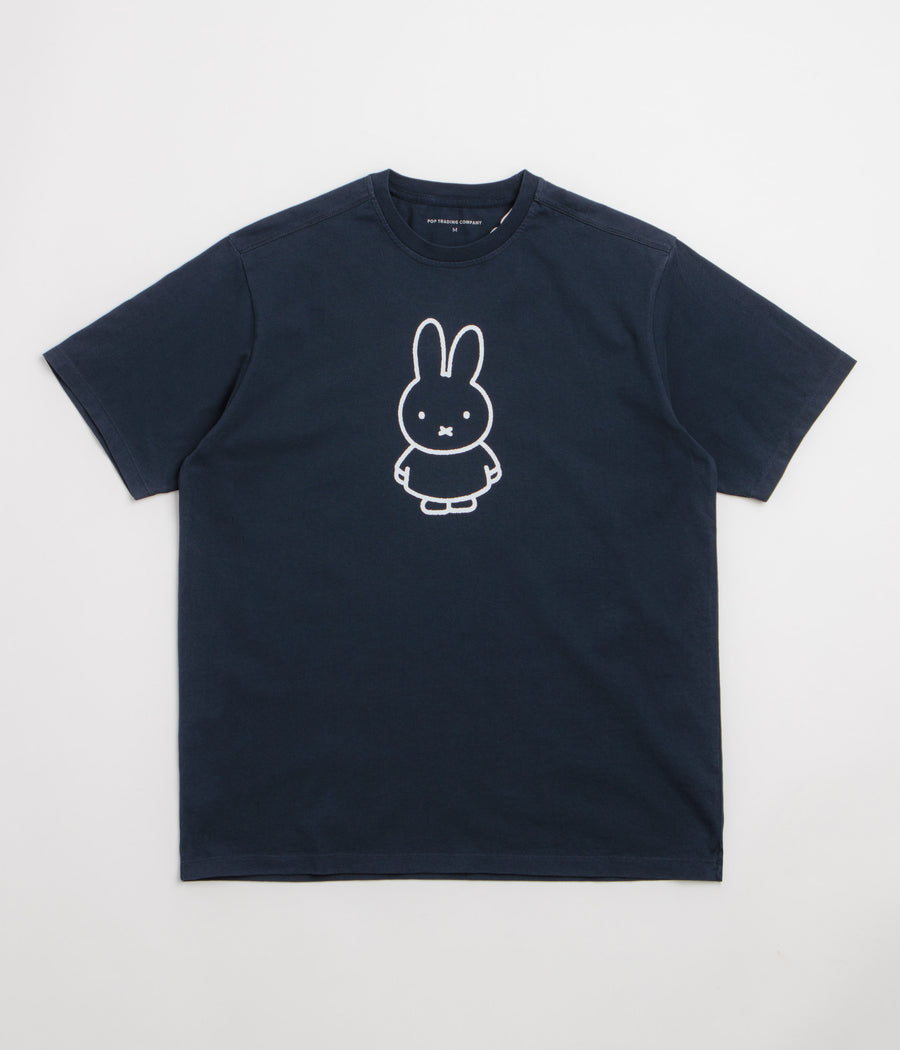Pop Trading Company x Miffy FS BS Logo T-Shirt - Navy