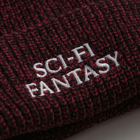 Sci-Fi Fantasy Mixed Yarn Logo Beanie - Red / Black thumbnail