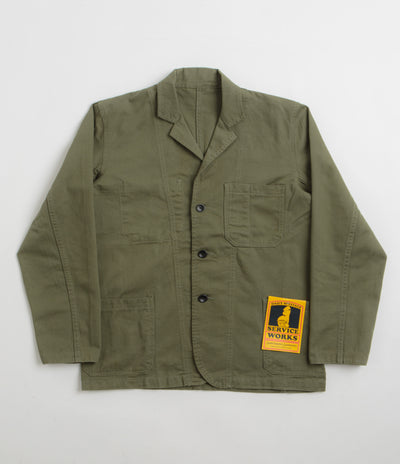 Service Works Drill Server Suit Jacket in Olive