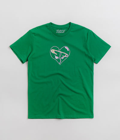 Token Broken Heart T-Shirt in Kelly Green
