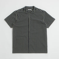 YMC Malick Short Sleeve Shirt in Navy and Yellow thumbnail