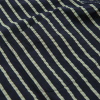 YMC Malick Short Sleeve Shirt in Navy and Yellow thumbnail