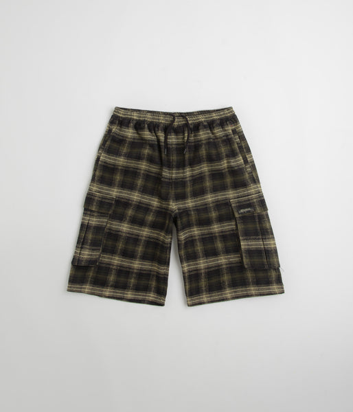 Yardsale Shoreline Plaid Shorts - Black / Grey | flatspot