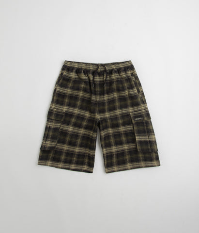 Yardsale Shoreline Plaid Shorts - Black / Grey | flatspot