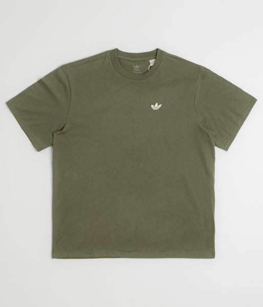 Adidas Logo T-Shirt Olive Strata Flatspot