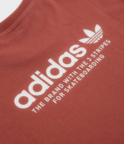 Adidas 4.0 Logo T-Shirt in Preloved Ruby