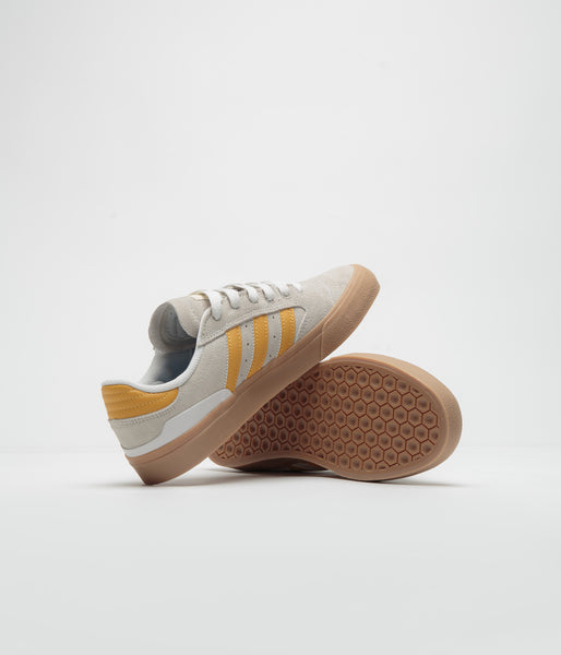 Adidas Busenitz Vulc II Shoes - Crystal White / Preloved Yellow / Gold