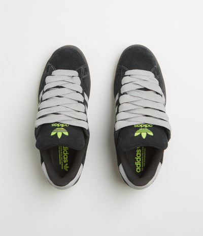 Adidas Campus Shoes in Core Black and Grey Two / Gold Metallic