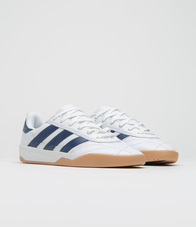 Adidas Copa Premiere Shoes in FTWR White and Dark Blue / Gum 3