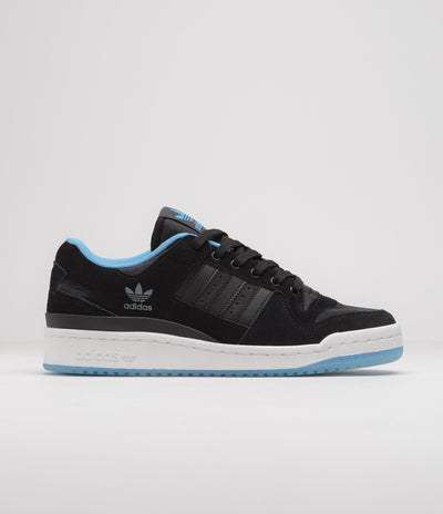 Adidas Forum 84 Low ADV Shoes in Core Black and Blue Burst / Carbon