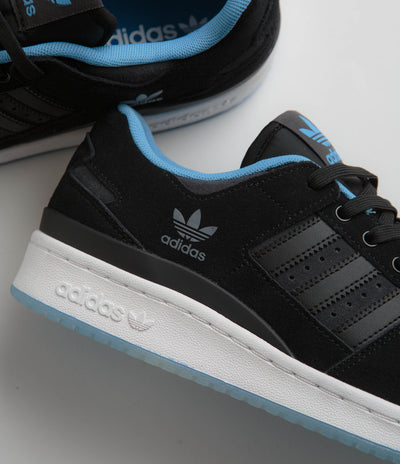 Adidas Forum 84 Low ADV Shoes in Core Black and Blue Burst / Carbon