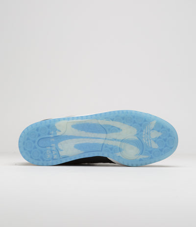 Adidas Forum 84 Low ADV Shoes in Core Black and Blue Burst / Carbon