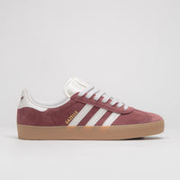 Adidas Gazelle ADV Shoes in Shadow Red and Crystal White / Gold Metallic thumbnail