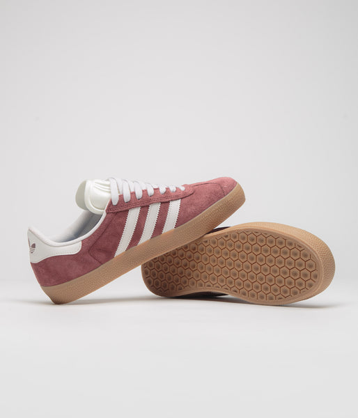 Adidas Gazelle ADV Shoes - Shadow Red / Crystal White / Gold