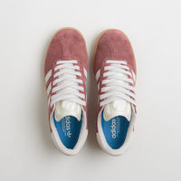 Adidas Gazelle ADV Shoes in Shadow Red and Crystal White / Gold Metallic thumbnail