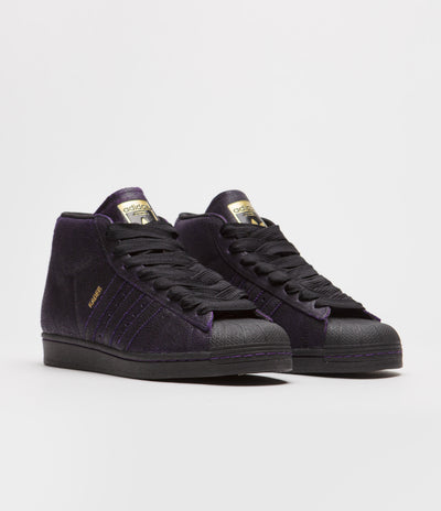 Adidas Kader Pro Model ADV Shoes - Core Black / Core Black / Dark Purple
