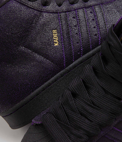 Adidas Kader Pro Model ADV Shoes - Core Black / Core Black / Dark Purple