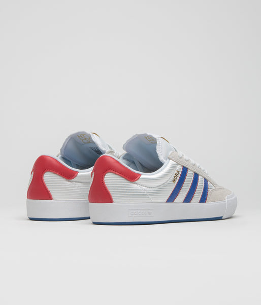 adidas gazelle silver green womens Adidas Nora Shoes - FTWR White / Team Royal Blue / Better Scarlet