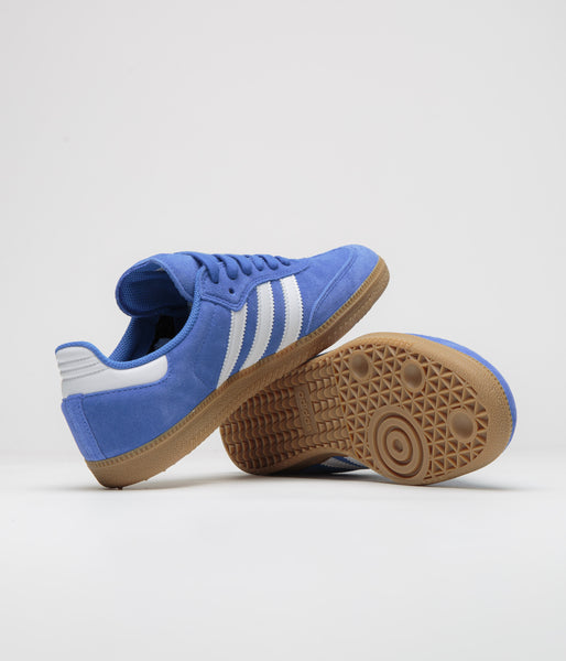 Adidas Samba ADV Shoes - Bluebird / Cloud White / Gold Metallic