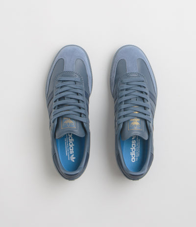 Adidas Samba ADV Shoes in Preloved Ink and Preloved Ink / Gold Metallic