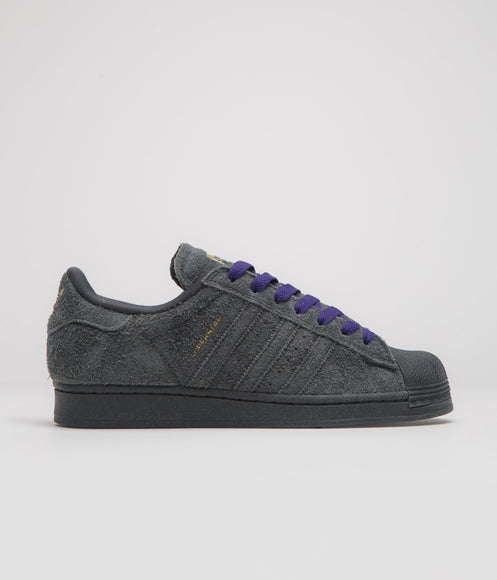 Adidas Superstar ADV Shoes - Carbon / Carbon / Collegiate Purple