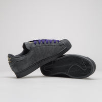 Adidas Superstar ADV Shoes in Carbon and Carbon / Collegiate Purple thumbnail