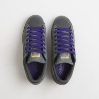 Adidas Superstar ADV Shoes in Carbon and Carbon / Collegiate Purple thumbnail