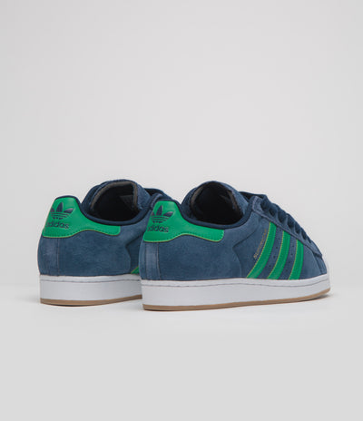 Adidas Superstar ADV Shoes in Collegiate Navy and Green / FTWR White