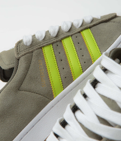 Adidas Superstar ADV Shoes - Olive Strata / Semi Solar Yellow / Gold M
