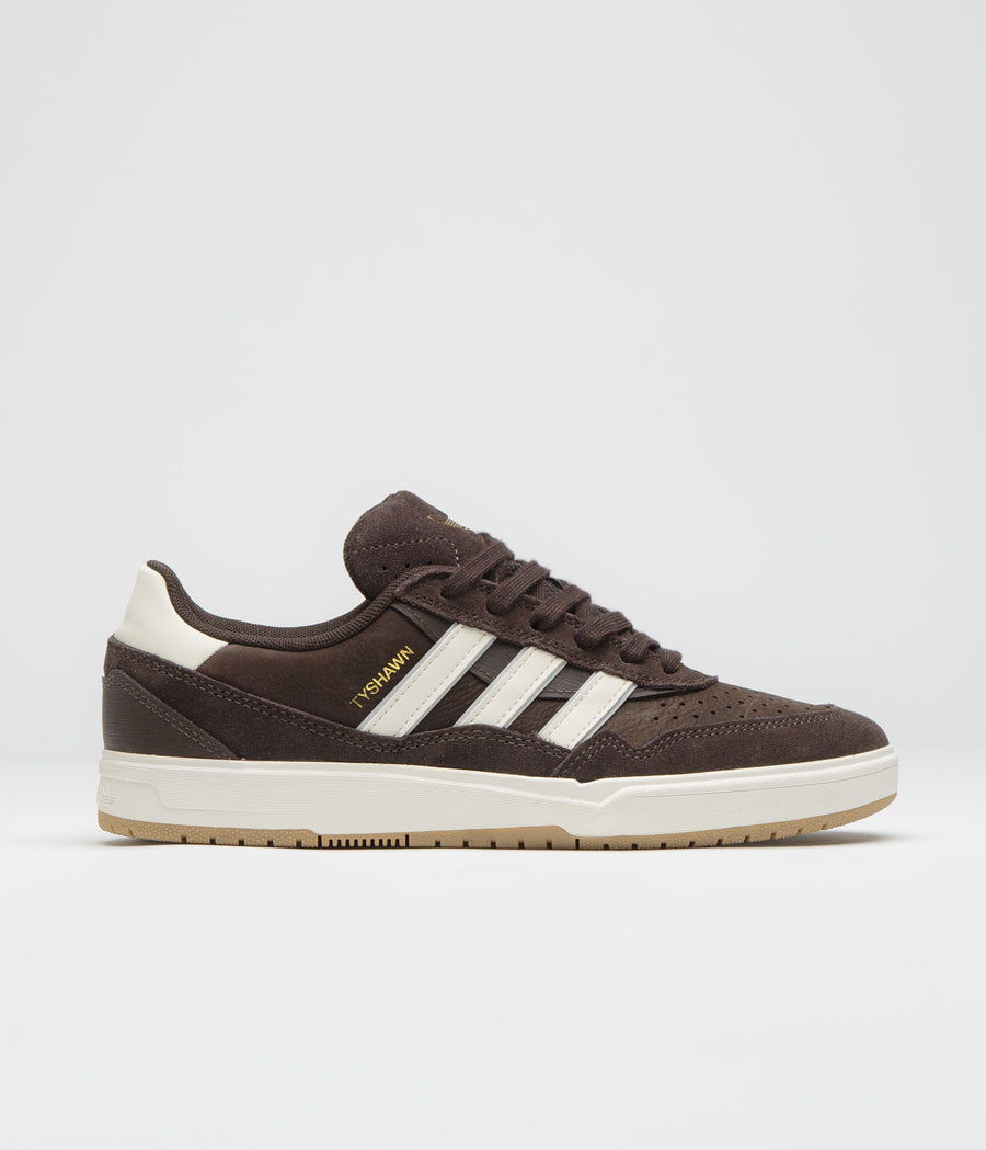 Adidas Tyshawn II Shoes in Aurora Coffee and Off White / Chalk White