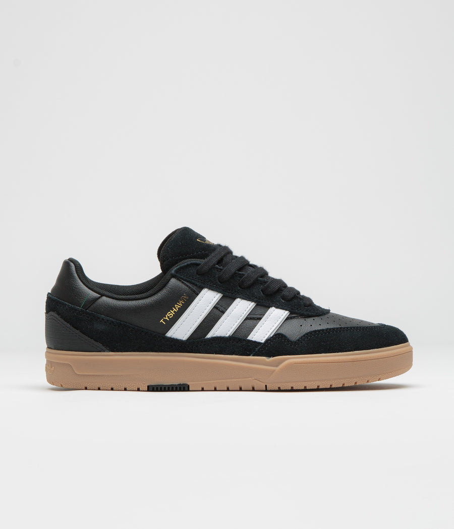 Adidas Tyshawn II Shoes in Core Black and FTWR White / Gum4 / Black